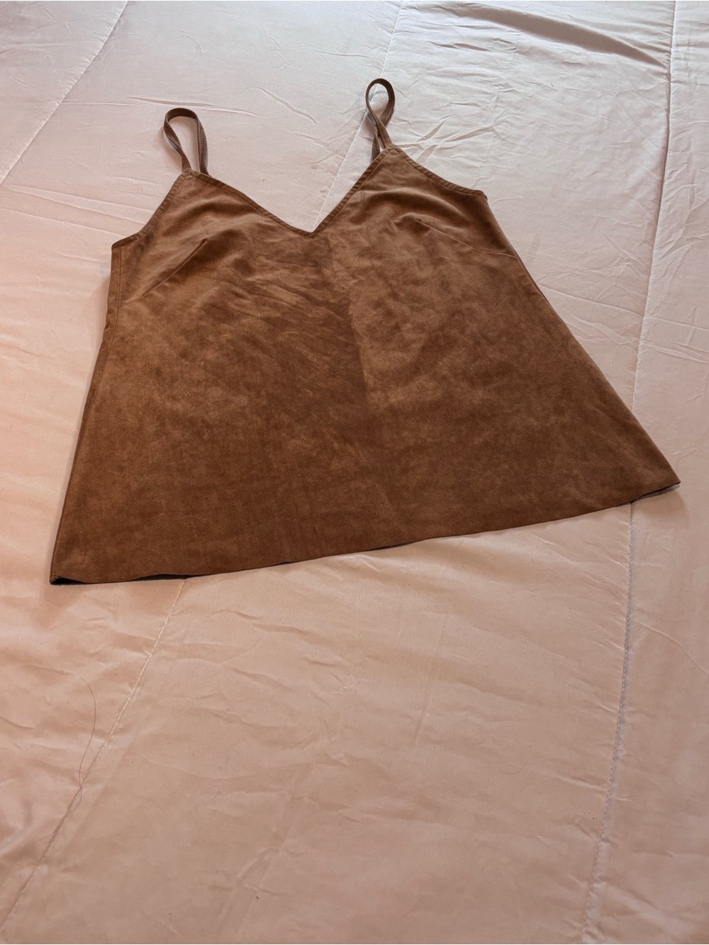 Wilfred Brown Sleeveless V-Neck Tank Top suede Small